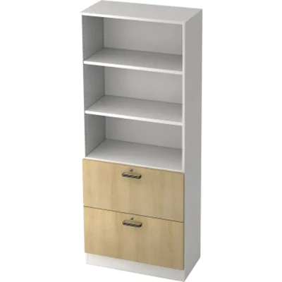 Hammerbacher Registraturschrank V7300/W/E/SG 5OH weiß/eiche Hammerbacher Registraturschrank V7300/W/E/SG 5OH weiß/eiche