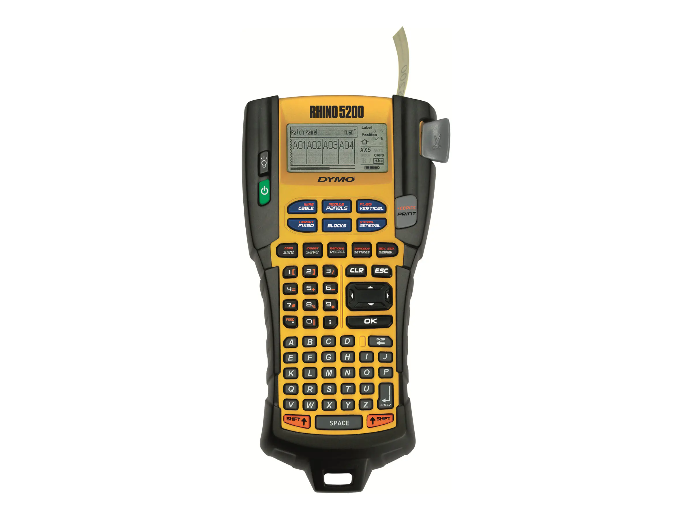 DYMO Rhino 5200 - Beschriftungsgerät - s/w - Thermotransfer - Rolle (1,9 cm) - Cutter DYMO Rhino 5200 - Beschriftungsgerät - s/w - Thermotransfer - Rolle (1,9 cm) - Cutter