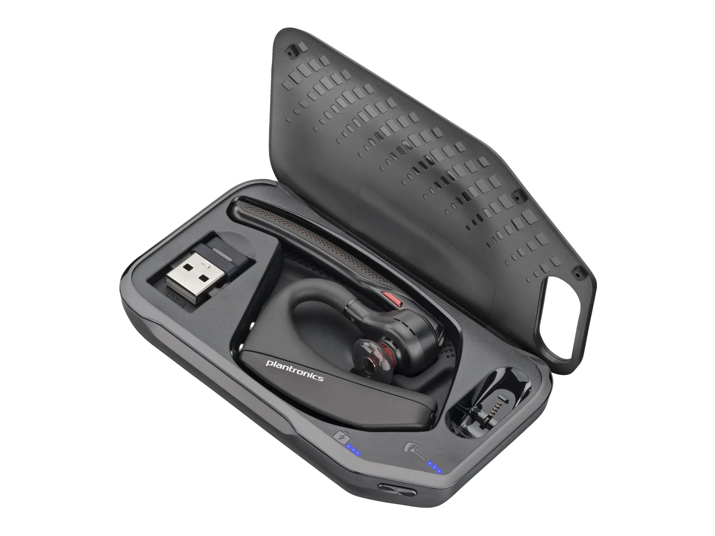Poly Voyager 5200 UC - Headset - im Ohr - Bluetooth - kabellos, kabelgebunden - Adapter USB-A via Bluetooth - Schwarz - Zertifiziert für Microsoft Teams