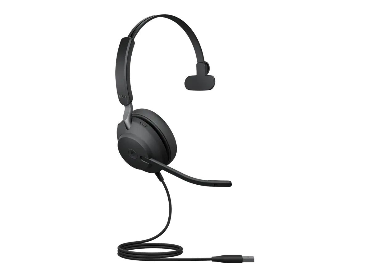 Jabra Evolve2 40 SE UC Mono - Headset - On-Ear - kabelgebunden - USB-A - Geräuschisolierung - optimiert für UC Jabra Evolve2 40 SE UC Mono - Headset - On-Ear - kabelgebunden - USB-A - Geräuschisolierung - optimiert für UC