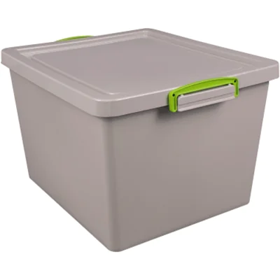 Really Useful Box Aufbewahrungsbox Recycling Economie 38,3 x 28,5 x 46 cm (B x H x T) 33,5l Polypropylen, 100 % recycelt taubengrau