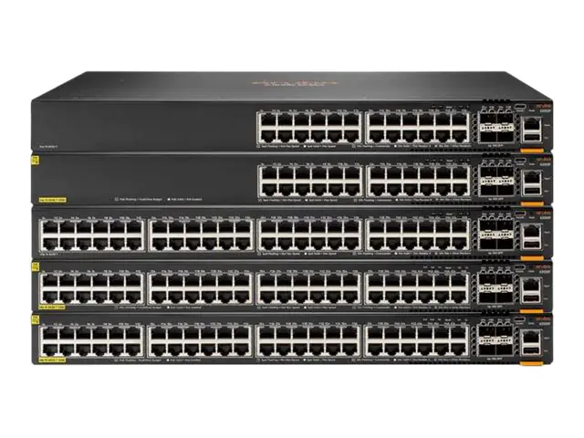 HPE Aruba 6200M 24G 4SFP+ Switch - Switch - max. Stapelentfernung 10 km - L3 - managed - 24 x 10/100/1000 + 4 x 1 Gigabit / 10 Gigabit SFP+ (Uplink / Stacking) R8Q67AR