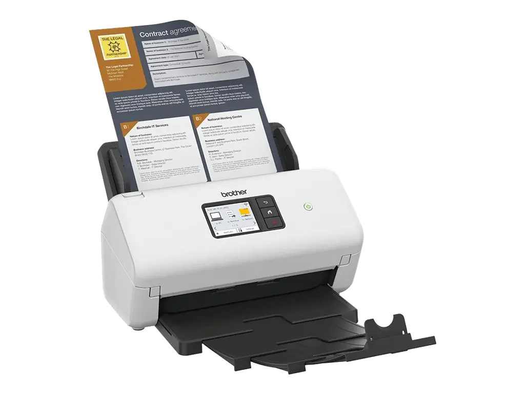 Brother ADS-4500W - Dokumentenscanner - Dual CIS - Duplex - A4 - 600 dpi x 600 dpi - bis zu 35 Seiten/Min. (einfarbig) / bis zu 35 Seiten/Min. (Farbe) - automatischer Dokumenteneinzug (60 Blätter) - bis zu 5250 Scanvorgänge/Tag - USB 3.0, Gigabit LAN, Wi- Brother ADS-4500W - Dokumentenscanner - Dual CIS - Duplex - A4 - 600 dpi x 600 dpi - bis zu 35 Seiten/Min. (einfarbig) / bis zu 35 Seiten/Min. (Farbe) - automatischer Dokumenteneinzug (60 Blätter) - bis zu 5250 Scanvorgänge/Tag - USB 3.0, Gigabit LAN, Wi-