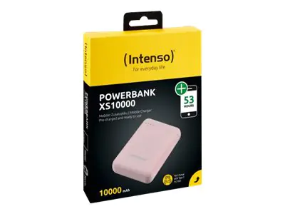 Intenso XS10000 - Powerbank - 10000 mAh - 3.1 A - 2 Ausgabeanschlussstellen (USB, 24 pin USB-C) - Blau Intenso XS10000 - Powerbank - 10000 mAh - 3.1 A - 2 Ausgabeanschlussstellen (USB, 24 pin USB-C) - Blau
