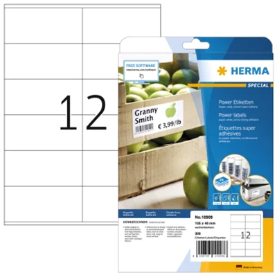 HERMA Etikett 10908 105x48mm weiß 300 St./Pack. HERMA Etikett 10908 105x48mm weiß 300 St./Pack.