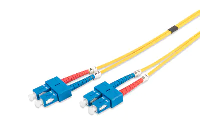 DIGITUS - Patch-Kabel - SC Single-Modus (M) zu SC Single-Modus (M) - 2 m - Glasfaser - 9/125 Mikrometer - OS1 - halogenfrei - Gelb