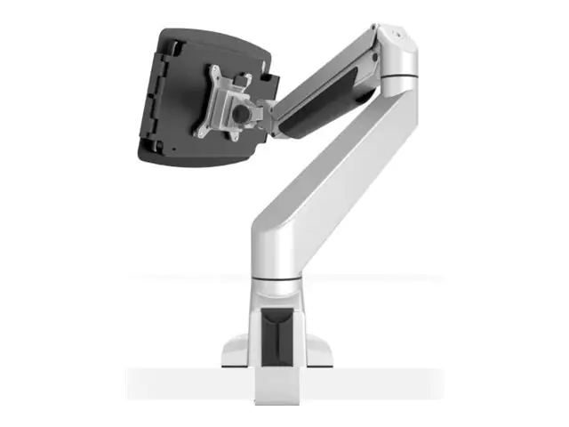 Compulocks Galaxy Tab A8 10.5" Space Enclosure Articulating Arm Mount - Befestigungskit (VESA-Adapter, Gehäuse, Gelenkarm, Tischmontage) - einstellbarer Arm - für Tablett - verriegelbar - hochwertiges Aluminium - Schwarz, Silber - Bildschirmgröße: 26.7 cm