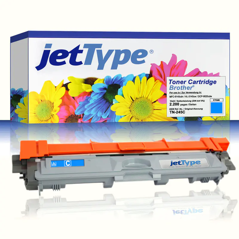 jetType Toner kompatibel zu Brother TN-245C cyan 2.200 Seiten 1 Stück jetType Toner kompatibel zu Brother TN-245C cyan 2.200 Seiten 1 Stück