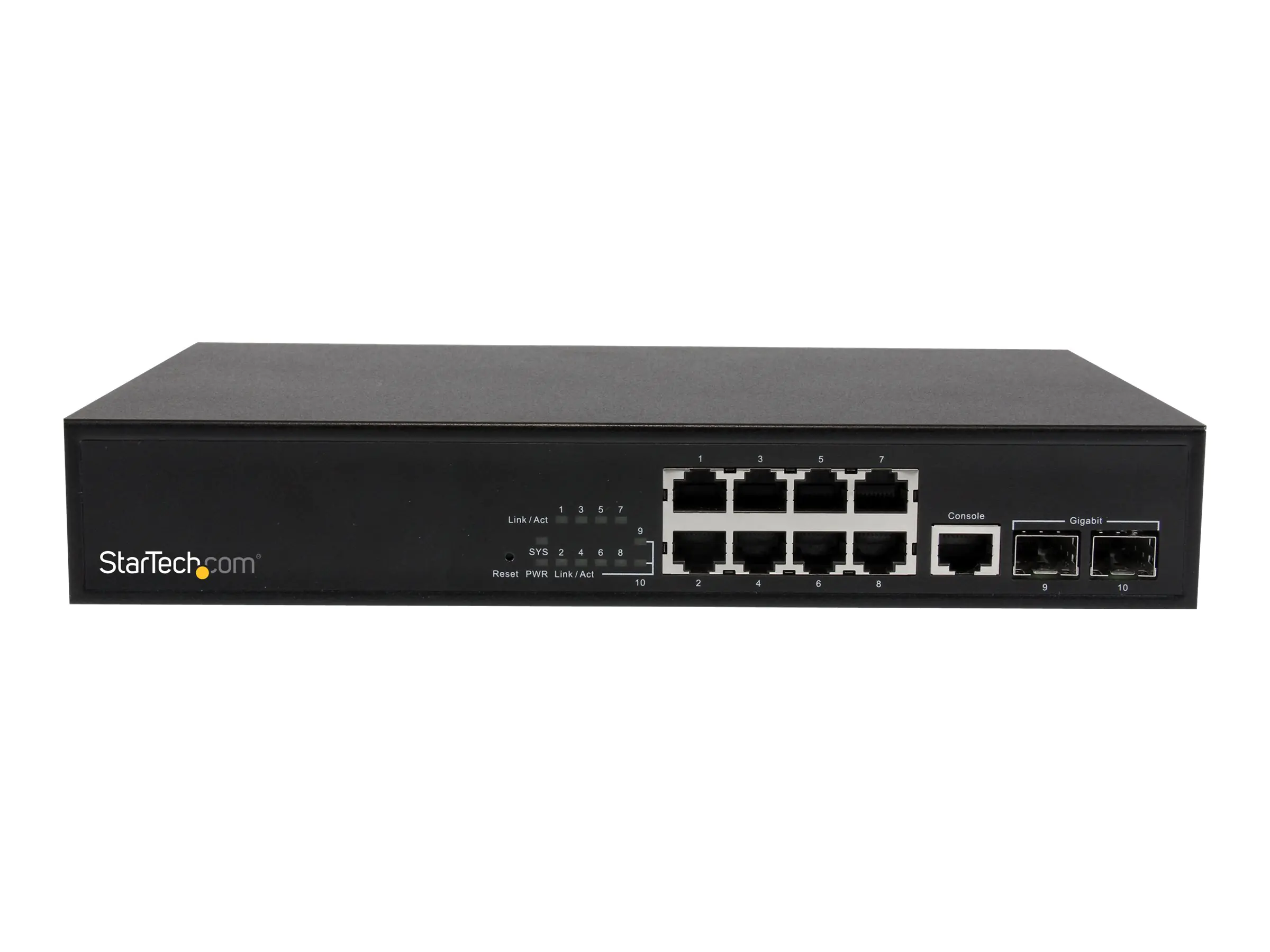 StarTech - Switch - managed - 8 x 10/100/1000 - an Rack montierbar - AC 90 - 260 V - für P/N: GLCLHSMDSTTA, GLCSXMMDSTT, GLCTEST, SFP1GELXST, ST12MHDLAN4K, ST12MHDLAN4R