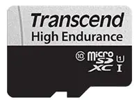 Transcend 350V - Flash-Speicherkarte (SD-Adapter inbegriffen) - 64 GB - UHS-I U1 / Class10 - microSDXC UHS-I