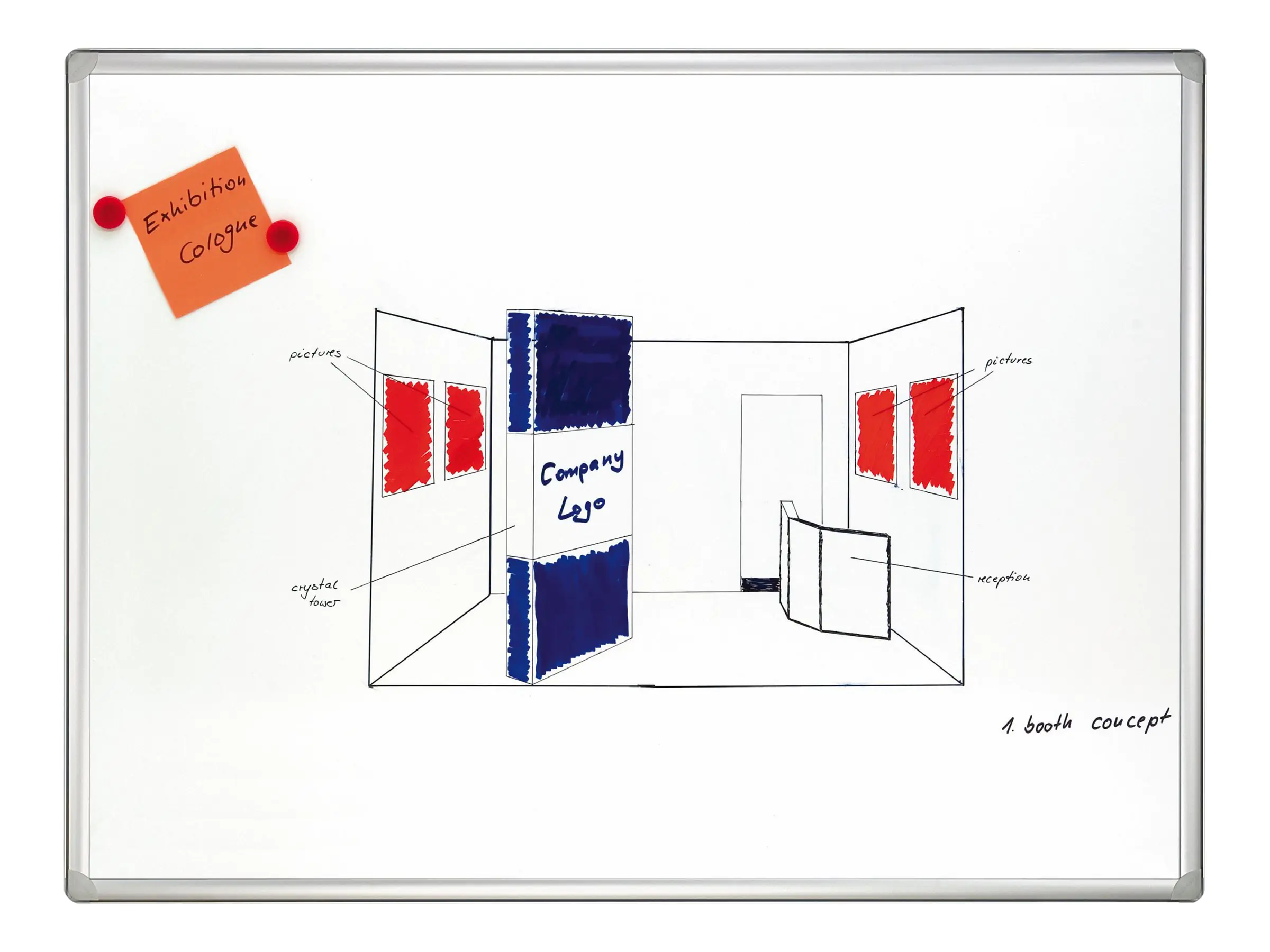Franken Whiteboard Pro SC8203 120x90cm magnethaftend ws