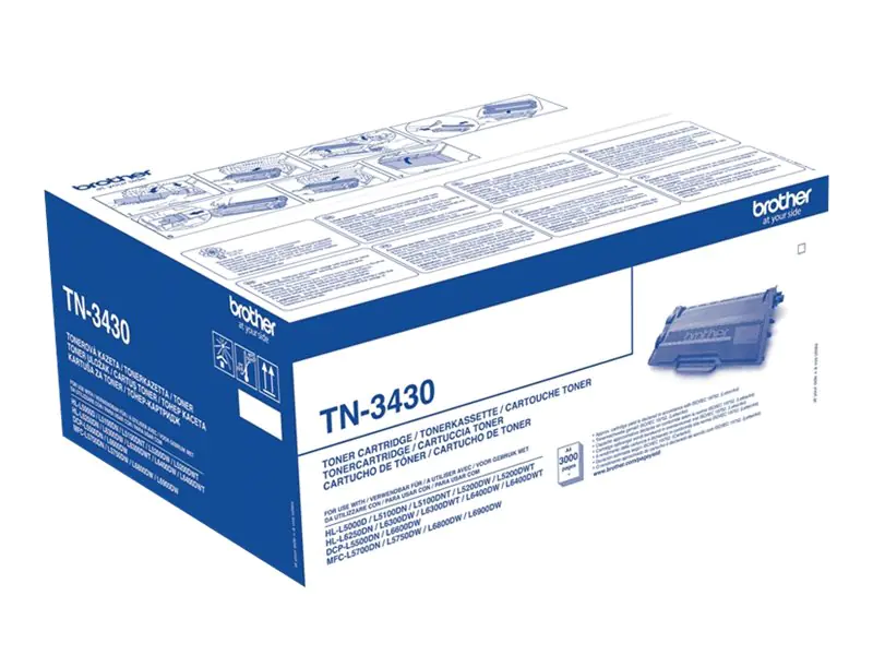 Brother TN3430 - Schwarz - Original - Tonerpatrone - für Brother HL-L5000, L5050, L5100, L5200, L6450, MFC-L5700, L5750, L6800, L6900, L6950, L6970