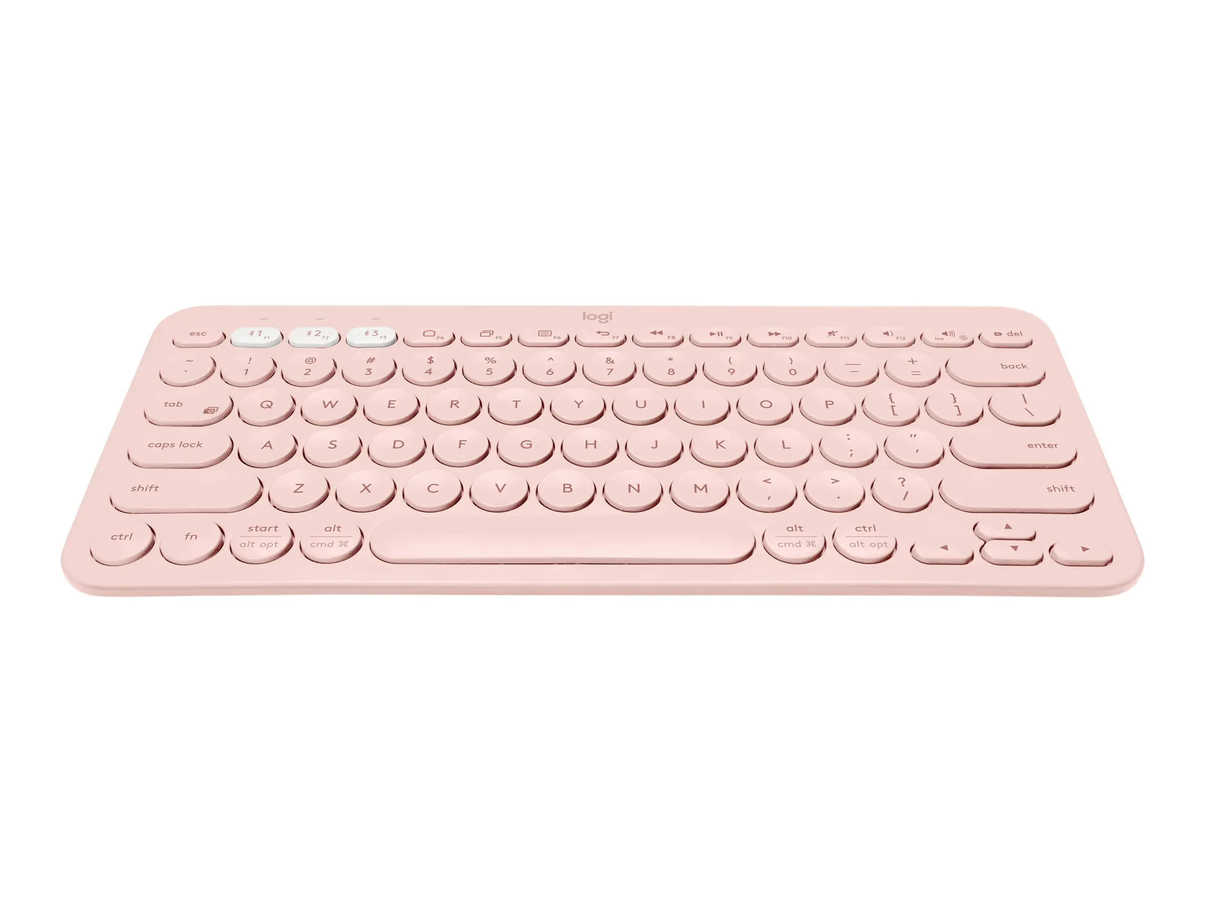 Logitech K380 Multi-Device Bluetooth Keyboard - Tastatur - kabellos - Bluetooth 3.0 - Deutsch - rosé