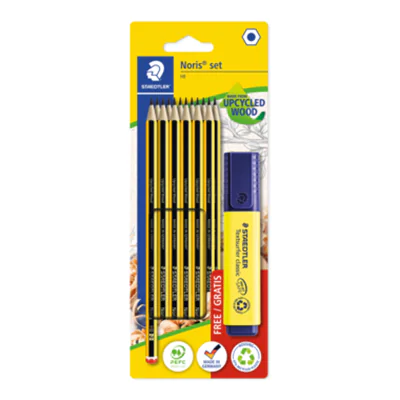 STAEDTLER® Zeichenset Noris® 120 20 x Bleistift Noris® 120 HB, 1 x Textmarker Textsurfer classic gelb STAEDTLER® Zeichenset Noris® 120 20 x Bleistift Noris® 120 HB, 1 x Textmarker Textsurfer classic gelb