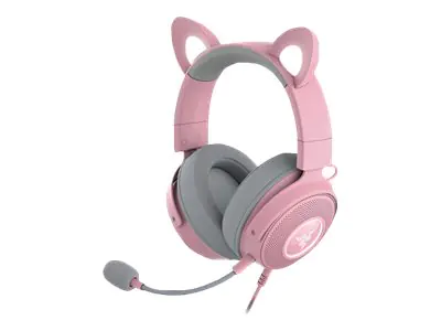 Razer Kraken Kitty V2 Pro - Headset - ohrumschließend - kabelgebunden - USB - Geräuschisolierung - Quartz