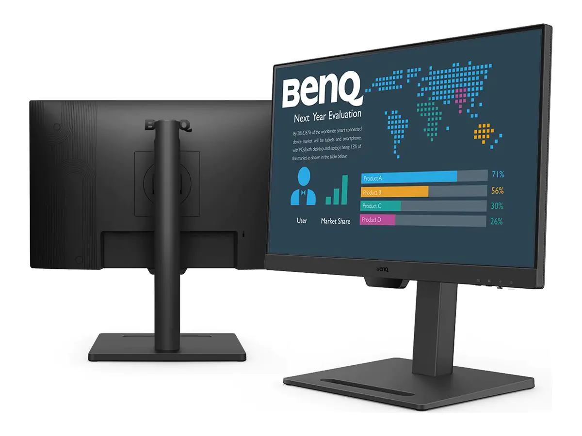 BenQ BL2490T - Business - LED-Monitor - 60.5 cm (23.8") - 1920 x 1080 Full HD (1080p) @ 100 Hz - IPS - 250 cd/m² - 1300:1 - 5 ms - 2xHDMI, DisplayPort - Lautsprecher