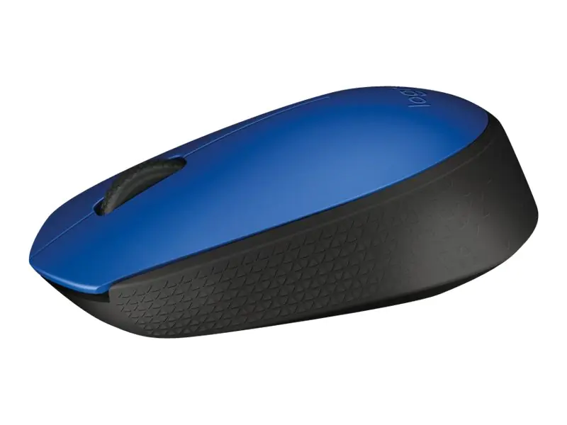 Logitech M171 - Maus - rechts- und linkshändig - kabellos - 2.4 GHz - kabelloser Empfänger (USB) - Schwarz, Blau