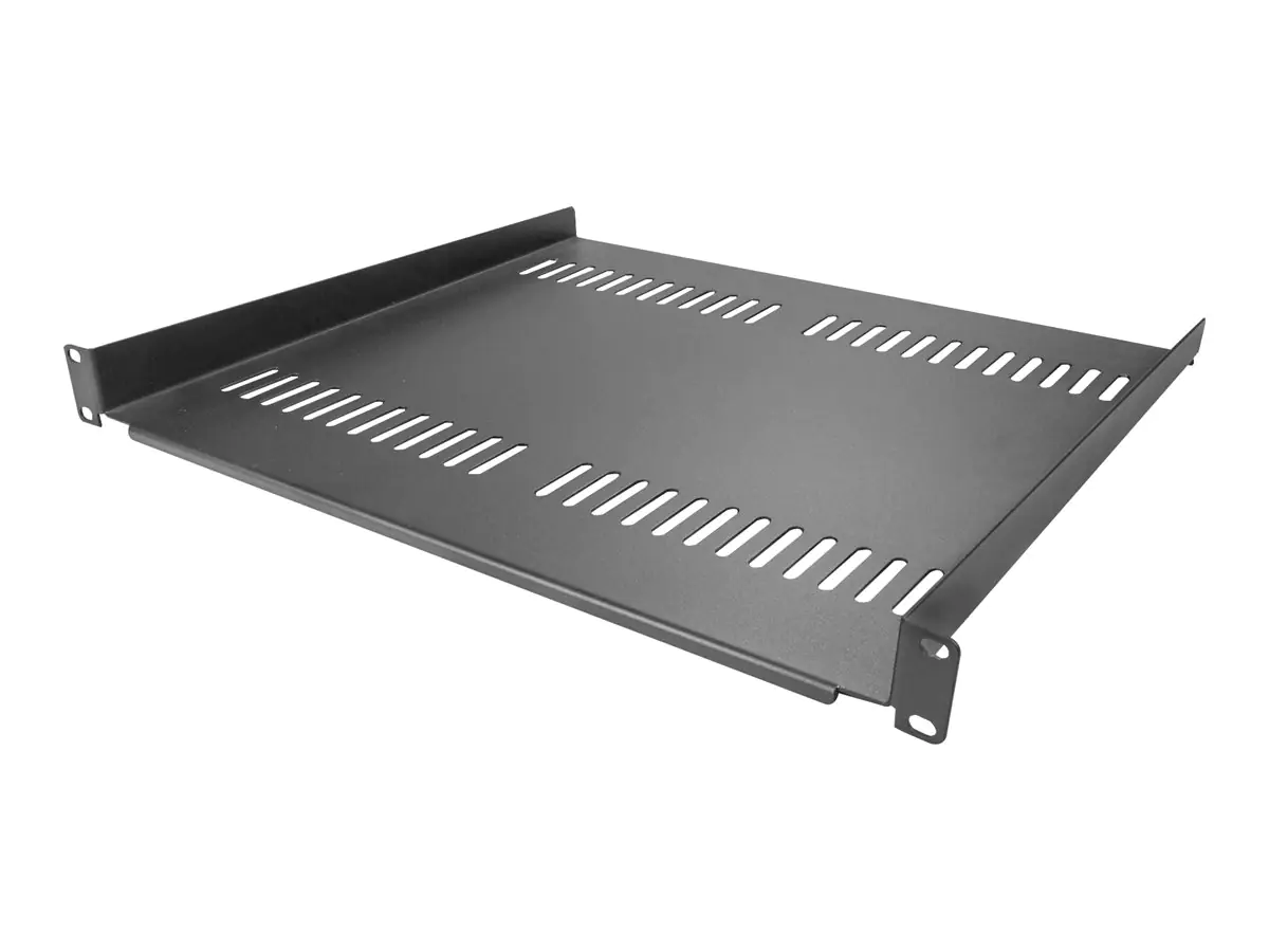 StarTech Belüfteter Server Rack Fachboden 1 HE - 40,6 cm Tief - Stahl - Rack - Regal - Schwarz - 1U - 40.6 cm (16") - für P/N: CABSHELF116