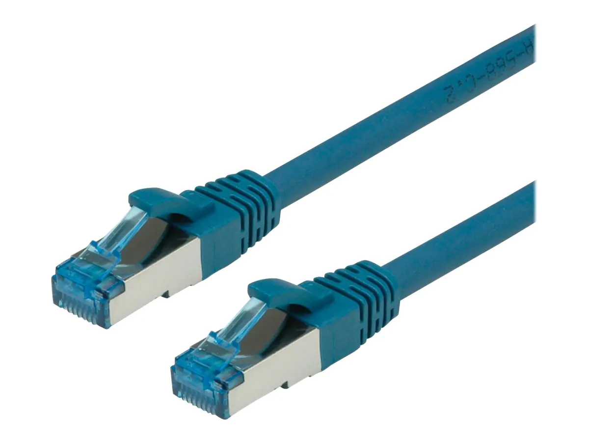 VALUE - Patch-Kabel - RJ-45 (M) zu RJ-45 (M) - 30 cm - SFTP, PiMF - CAT 6a - geformt - Blau