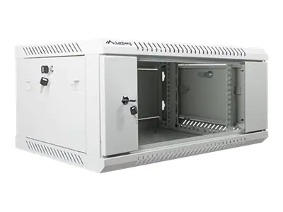 Lanberg Schrank Netzwerkschrank - geeignet für Wandmontage - Grau, RAL 7035 - 4U - 48.3 cm (19") WF01-6404-10S