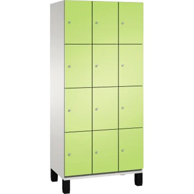 C+P Fächerschrank 4510330S10020 Füße 12Fächer B900mm lgr/vgn