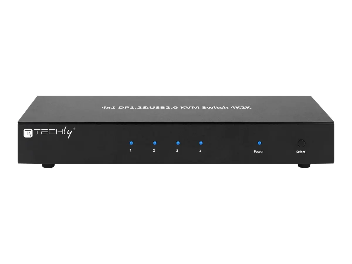 Techly 4 Port DisplayPort 1.2 KVM Switch with Hub and audio - KVM-/Audio-/USB-Switch - 4 x KVM/Audio - 1 lokaler Benutzer - Desktop Techly 4 Port DisplayPort 1.2 KVM Switch with Hub and audio - KVM-/Audio-/USB-Switch - 4 x KVM/Audio - 1 lokaler Benutzer - Desktop