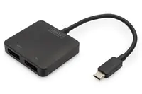DIGITUS MST Hub - Video-Verteiler - USB-C - 2 x DisplayPort - Desktop