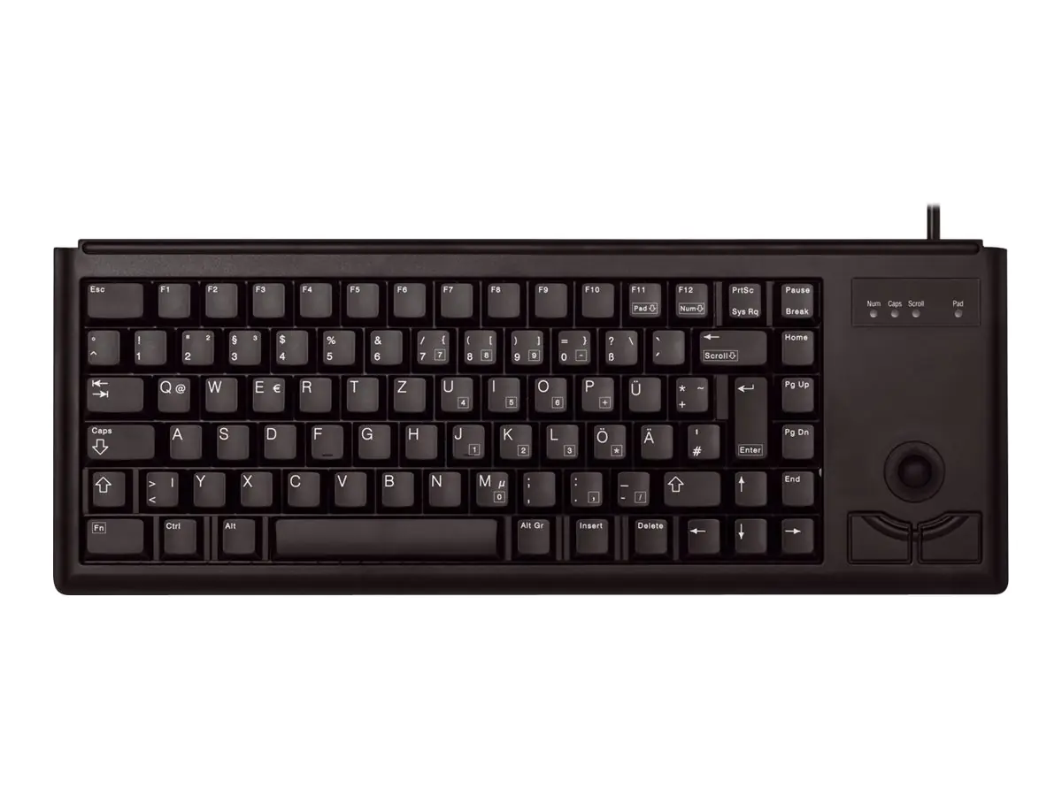 CHERRY Compact-Keyboard G84-4400 - Tastatur - USB - Pan-Nordic - Schwarz