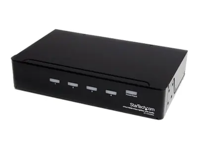 StarTech 4 Port High-Speed-HDMI Video Splitter und Signalverstärker - 3 x HDMI Stecker - 1920x1200 1080p - Video-Verteiler - 4 x HDMI + 4 x Audio - Desktop - für P/N: SVA12M2NEUA, SVA12M5NA StarTech 4 Port High-Speed-HDMI Video Splitter und Signalverstärker - 3 x HDMI Stecker - 1920x1200 1080p - Video-Verteiler - 4 x HDMI + 4 x Audio - Desktop - für P/N: SVA12M2NEUA, SVA12M5NA