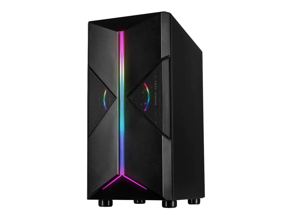 Inter-Tech IT-3306 Cavy - Tower Gaming - ATX - Seitenteil mit Fenster (Acryl) - keine Spannungsversorgung (ATX) - USB/Audio