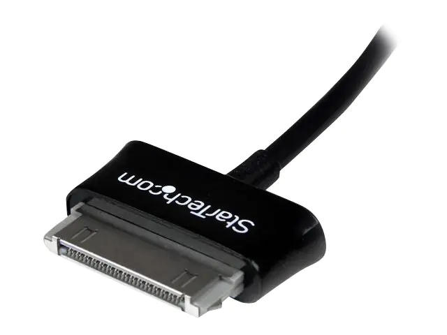 StarTech USB OTG Adapterkabel für Samsung Galaxy Tab - USB-Kabel - USB weiblich zu Samsung 30-poliger Dockanschluss männlich - 15.24 cm - abgeschirmt - Schwarz - für Samsung Galaxy Tab, Tab 10, Tab 2, Tab 7.0, Tab 7.7, Tab 8.9, Tab WiFi
