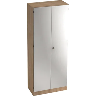 Hammerbacher Flügeltürenschrank V6100/N/S/SG 5OH nußbaum/silber Hammerbacher Flügeltürenschrank V6100/N/S/SG 5OH nußbaum/silber