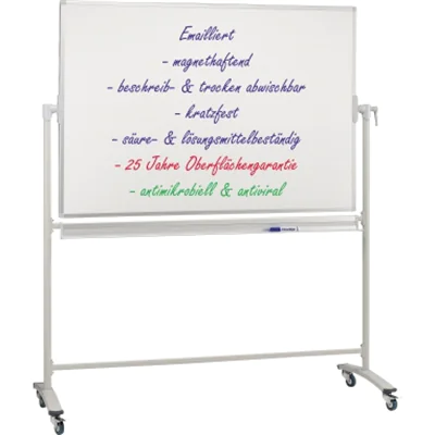 Franken Stativ-Drehtafel ST3802 emailliert antimikrobiell 150x100cm Franken Stativ-Drehtafel ST3802 emailliert antimikrobiell 150x100cm