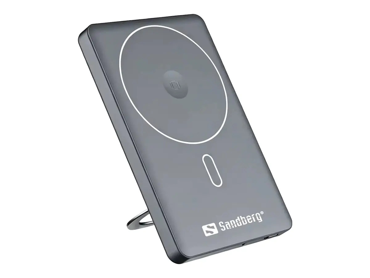 SANDBERG Pro - Induktive Power Bank - 3-in-1 - Li-Pol - 5000 mAh - 18.5 Wh - 20 watt - 3 A (USB-C) 421-55