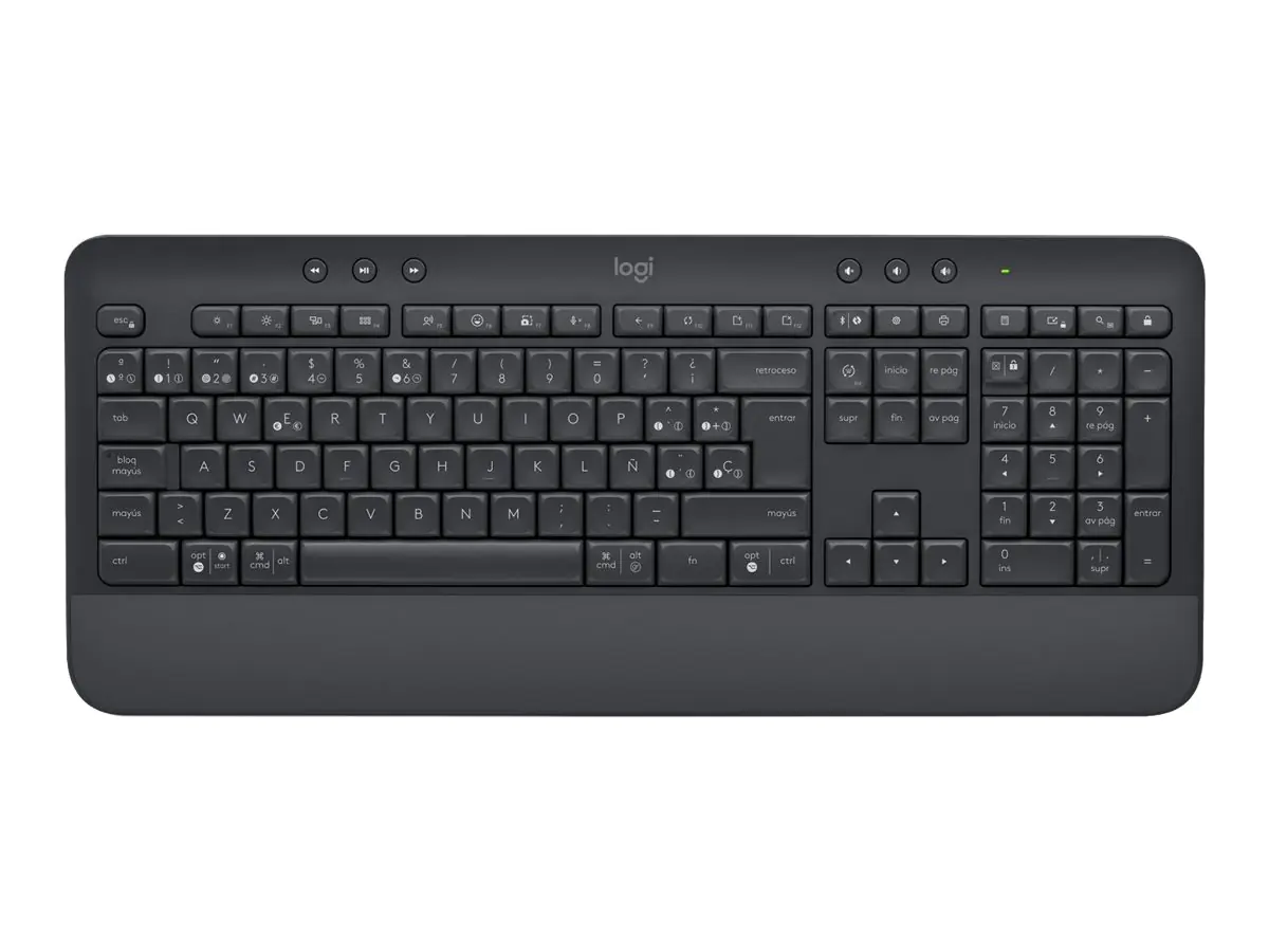 Logitech Signature K650 - Tastatur - kabellos - Bluetooth 5.1 - QWERTY - Spanisch - Graphite