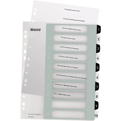 Leitz Register 12150000 DIN A4 1-10 schwarz Leitz Register 12150000 DIN A4 1-10 schwarz