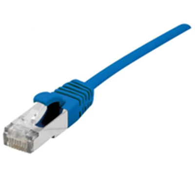 Dexlan - Patch-Kabel - RJ-45 (M) zu RJ-45 (M) - 10 m - 4.8 mm - SFTP - CAT 6a - halogenfrei, ohne Haken - Blau