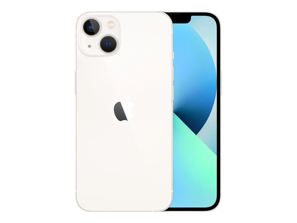 Apple iPhone 13 - 5G Smartphone - Dual-SIM / Interner Speicher 512 GB - OLED-Display - 6.1" - 2532 x 1170 Pixel - 2 x Rückkamera 12 MP, 12 MP - front camera 12 MP - Starlight