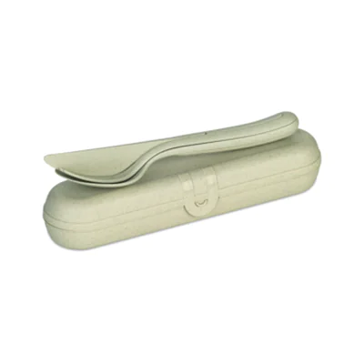 Koziol Besteckgarnitur KLIKK READY Mehrweg je 1 x Messer, Gabel, Löffel, Besteck Etui TPE Kunststoff nature desert sand Koziol Besteckgarnitur KLIKK READY Mehrweg je 1 x Messer, Gabel, Löffel, Besteck Etui TPE Kunststoff nature desert sand
