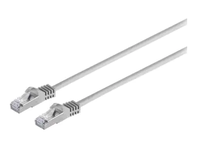 exertis Connect - Patch-Kabel - RJ-45 (M) zu RJ-45 (M) - 50 cm - S/FTP - CAT 6a - halogenfrei, geformt, ohne Haken - Grau