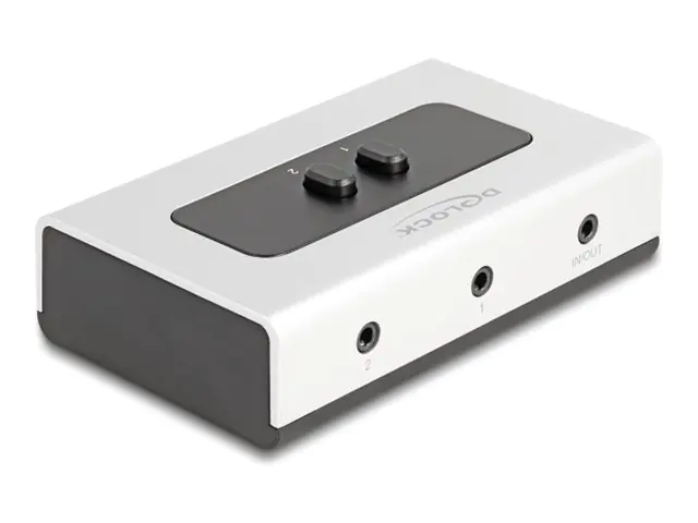 Delock 180° Rotatable Adapter - Audio-Adapter - Mini-Phone Stereo 3,5 mm 4-polig weiblich zu Mini-Phone Stereo 3,5 mm 4-polig weiblich - Grau/Schwarz