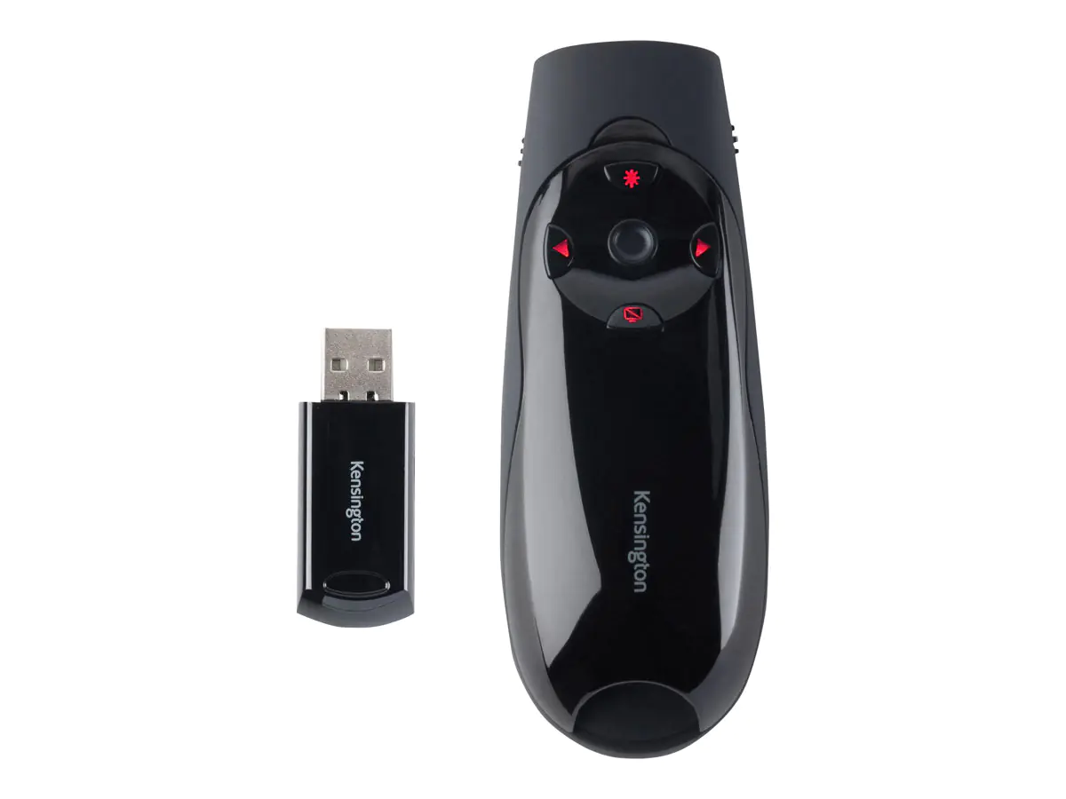 Kensington Presenter Expert Red Laser with Cursor Control - Präsentations-Fernsteuerung - HF - Schwarz Kensington Presenter Expert Red Laser with Cursor Control - Präsentations-Fernsteuerung - HF - Schwarz