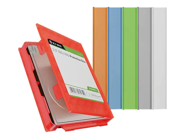 ICY BOX IB-AC6251-6 - Schutzhüllen-Kit für Festplatte - Kapazität: 6 x 2.5" HDD/SSD - Grau, weiß, Blau, Rot, grün, orange