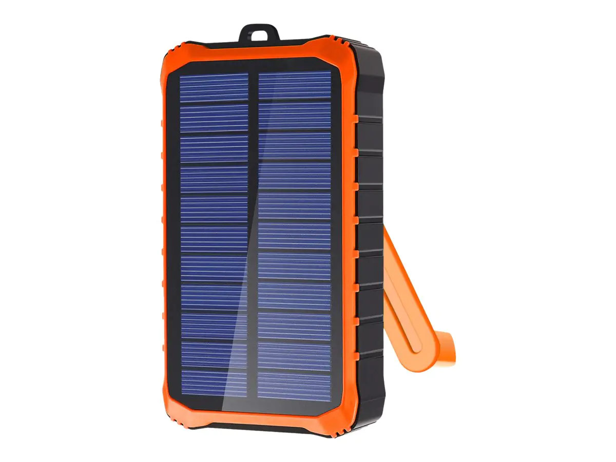 4smarts Prepper - Solar-Powerbank - Li-Pol - 12000 mAh - 10.5 Watt - 2.1 A - 2 Ausgabeanschlussstellen (USB) 456633