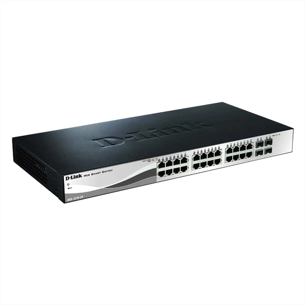 D-Link Web Smart DGS-1210-28 - Switch - managed - 24 x 10/100/1000 + 4 x Gigabit SFP - Desktop, an Rack montierbar