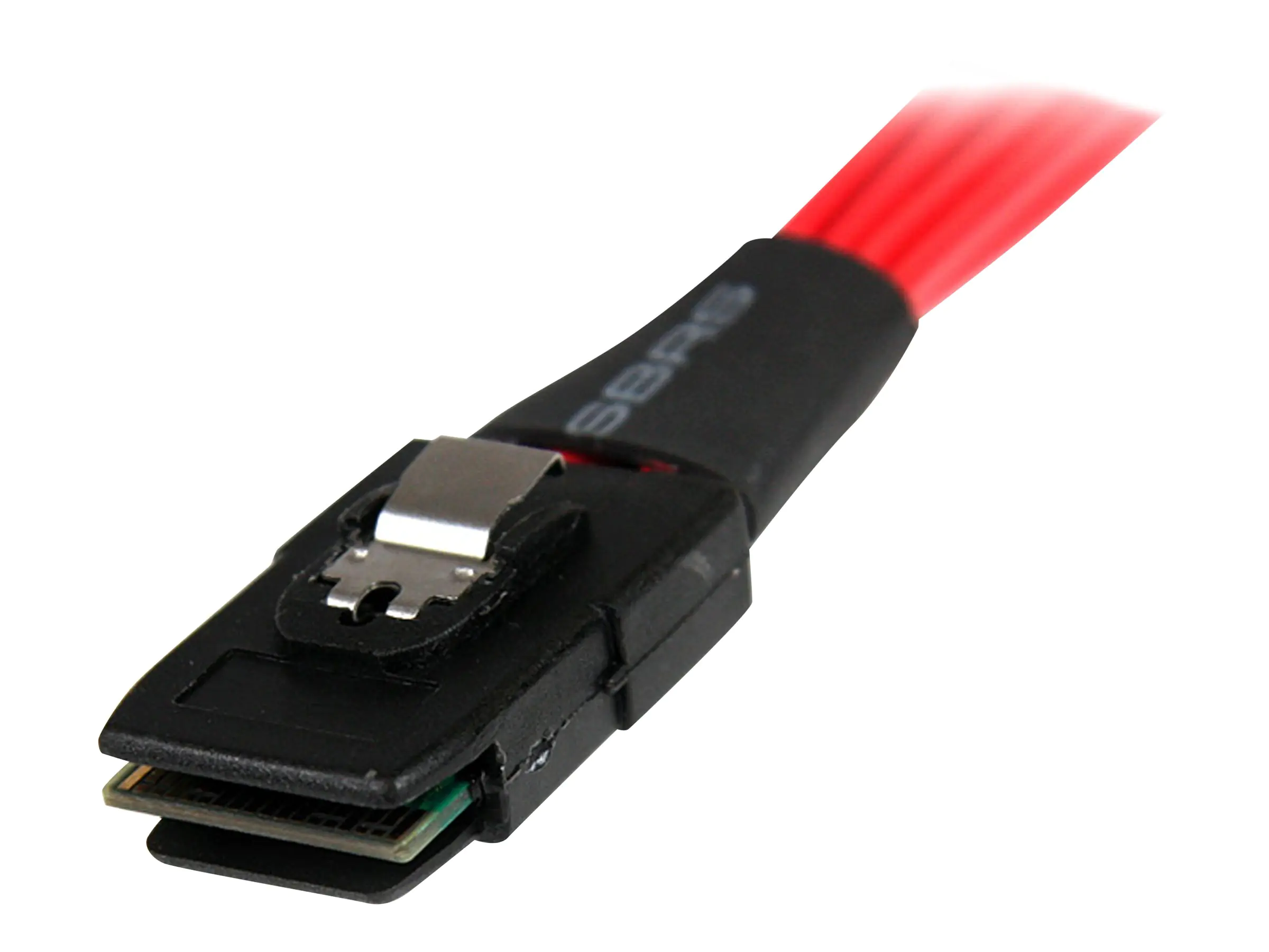 StarTech Serial ATA SCSI SAS Kabel 1m - SFF-8087 auf 4x SATA mit Lasche - SAS auf SATA Kabel 1x SFF8087 Stecker 4x S-ATA Buchse - SATA- / SAS-Kabel - Serial ATA 150/300/600 - 4-Lane - SATA (R) zu 36 PIN 4iMini MultiLane (S) - 1 m - eingerastet - Rot