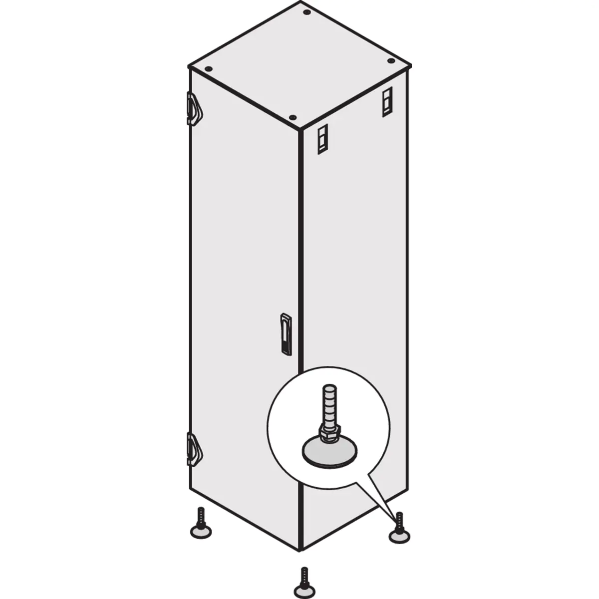 SCHROFF LEVELING FOOT KIT 4PCS