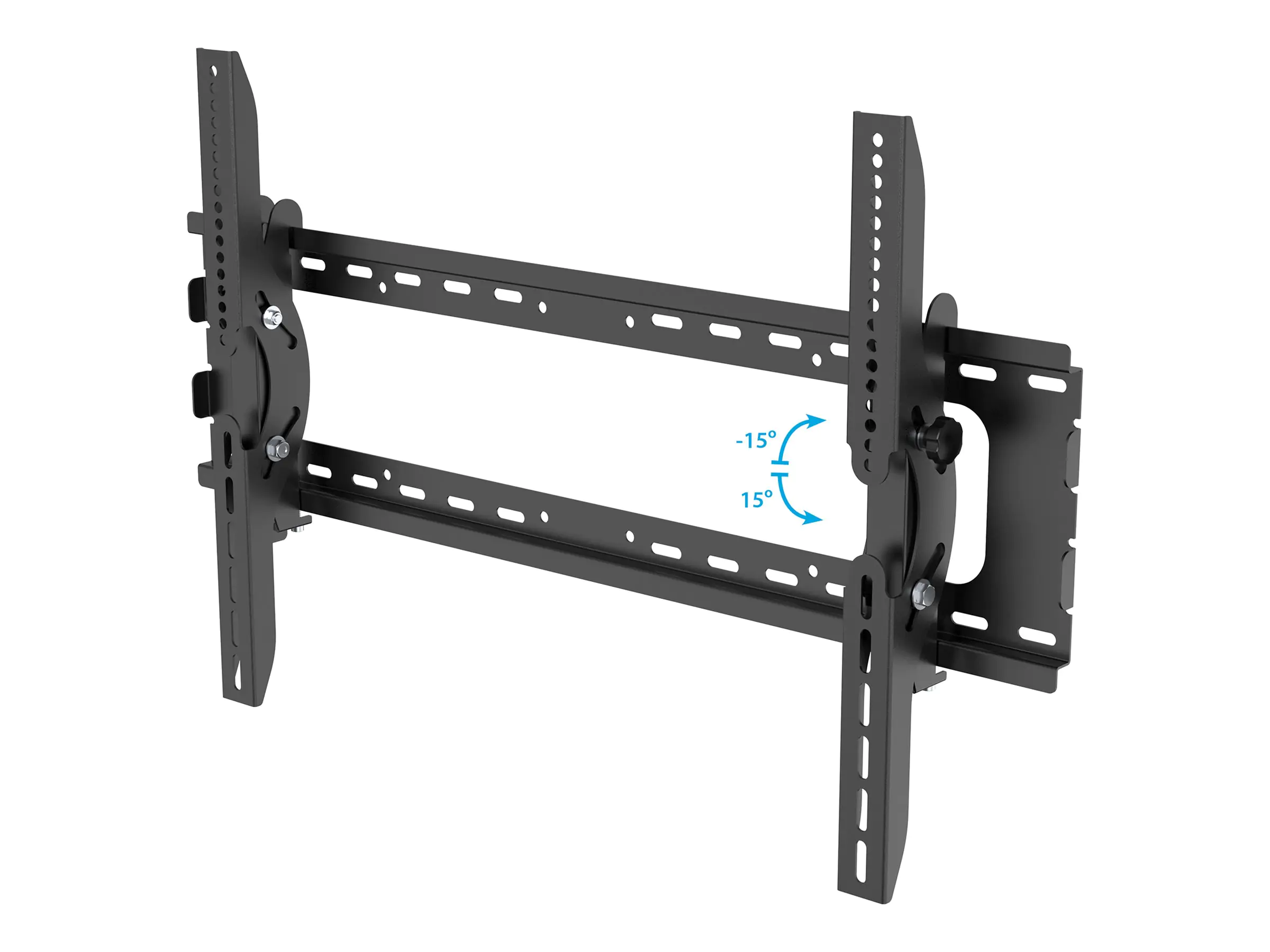 StarTech Flachbildfernseher Wandhalterung - für 32" bis 75" LCD, LED oder Plasma Fernseher - Kippbare Halterung für VESA konforme TV's - Befestigungskit (Wandplatte, 2 Montagehalterungen) - für Flachbildschirm - Schwarz - Bildschirmgröße: 81.3-190.5