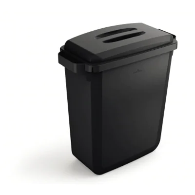 DURABLE Abfalleimer DURABIN® ECO 60l Kunststoff, recycelt schwarz 1 Sortierfach DURABLE Abfalleimer DURABIN® ECO 60l Kunststoff, recycelt schwarz 1 Sortierfach