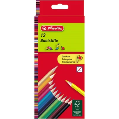 Herlitz Farbstift 10412021 Dreikant 2,5mm sort. 12 St./Pack. Herlitz Farbstift 10412021 Dreikant 2,5mm sort. 12 St./Pack.